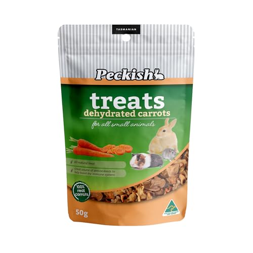 Peckish Dehydrated Carrots 50g - Delicious and Nutritious, Crafted from Pure Quality Carrots, Perfect Blend of Health and Taste, Ideal for Small Animals - Excellent Snack for Your Furry Friends