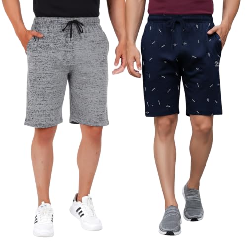 Image of GUIDE Men's Regular Fit Printed Cotton Shorts
