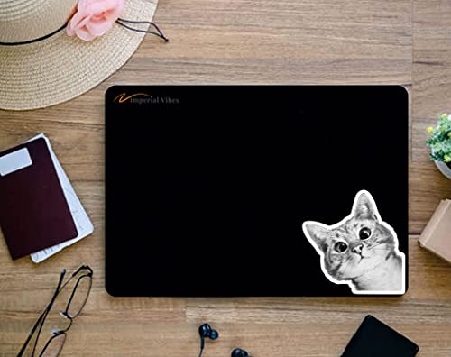 Imperial Vibes | Peeking Cute Cat | Vinyl Decal For Car Truck Van Suv Window Wall Cup Laptop, Waterproof Vinyl Window Bumper Sticker | 2Pack 5X5 Inches | - Imp 31 #TOP2