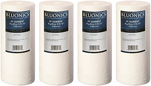 Bluonics Sediment Replacement Water Filters 4pcs (5 Micron) 4.5