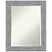 Amanti Art Beveled Wall Mirror (29 x 23 in.), Bark Rustic Grey Frame - Bathroom Mirror Grey, Medium