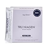 TRU NIAGEN NAD+ Booster with Hydration & Prebiotic Support Award-Winning Nicotinamide Riboside Mixing Powder for Cellular Energy, Repair & Healthy Aging - 30ct/300mg Stick Packs: On-The-Go Supplement
