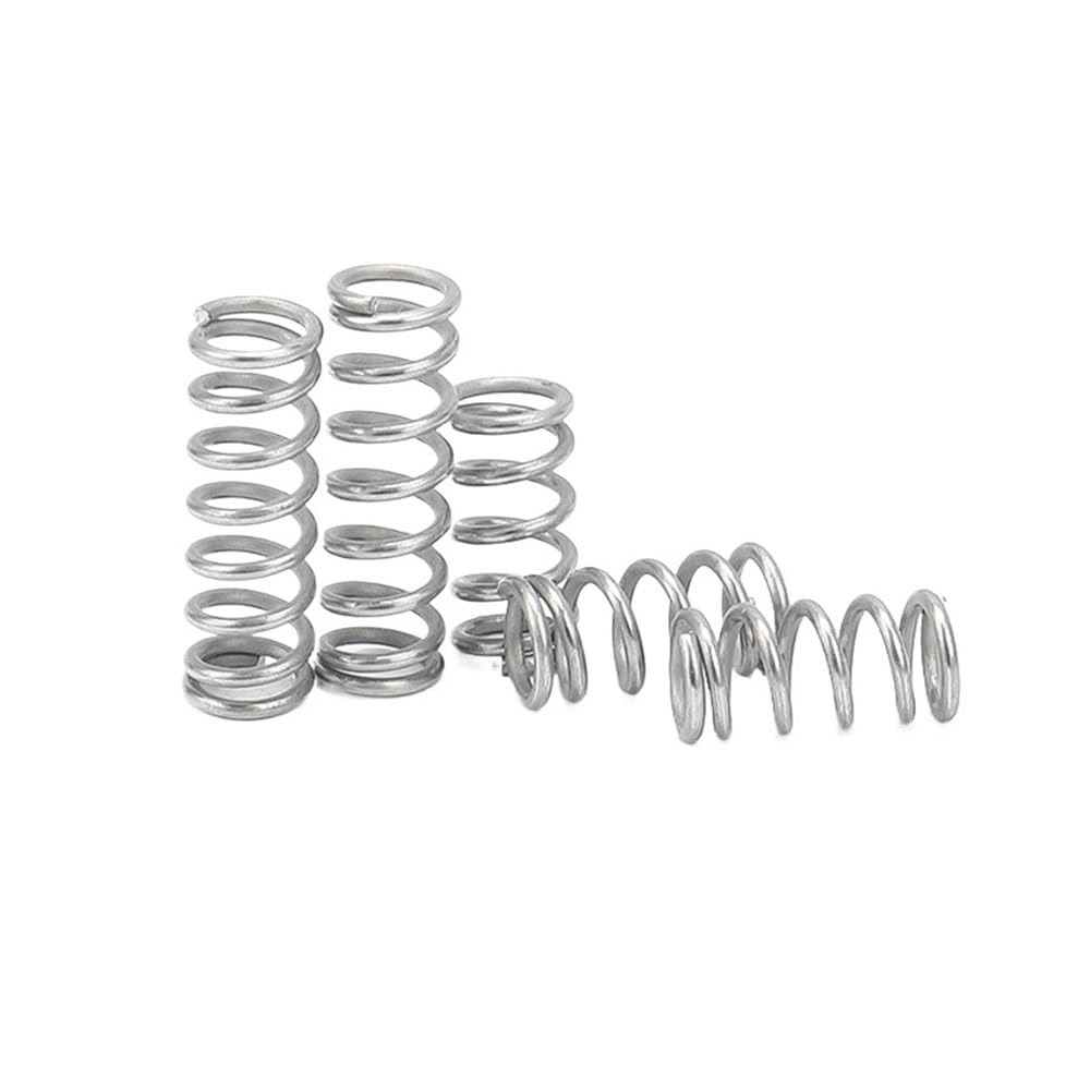 Druckfeder 0.7 mm Drahtdurchmesser 12 mm OD 5 mm Freie Länge Edelstahl 0.7mmx12mmx5mm, Packung mit 10