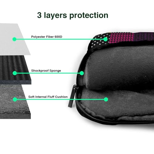 Maletín portátil impermeable 14 pulgadas color patchwork miniatura 5