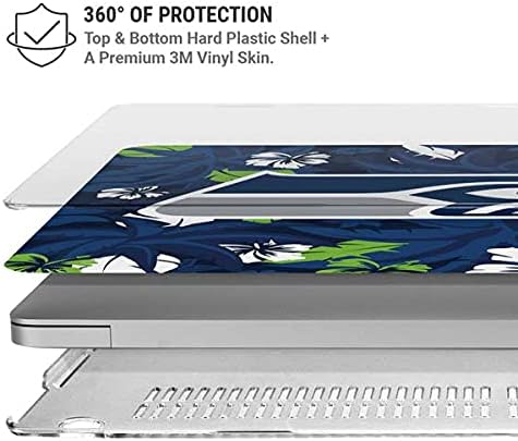 Skinit Case + Skin Compatible with MacBook Air 13in M1 (2021) - Officially Licensed NFL Seattle Seahawks Tropical Print Design