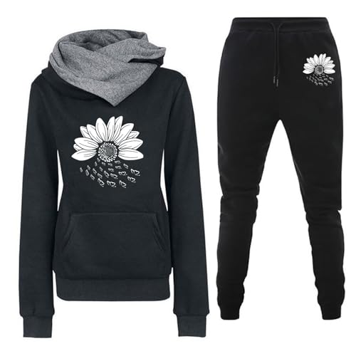 Donna Tuta Sportiva Set Autunno Inverno Fitness Tute Leggero Felpa