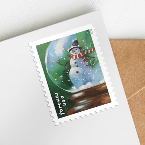 image for United States Postal Service USPS Snow Globes Forever Postage Stamps (