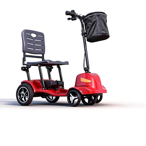 Scooter Eléctrico Plegable Ultraligero Magnesio 15Kg, Autonomía 30Km, Todo Terreno Homologado Para Vuelos, Con Bolsa Viaje, Ruedas Antivuelco Y 1 Batería Para Mayores Y Discapacitados