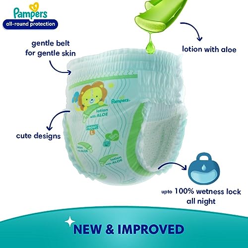 Pampers All round Protection Pants Style Baby Diapers, Small (S) Size, 86 Count, Anti Rash Blanket, Lotion with Aloe Vera, 4-8kg Diapers image_1