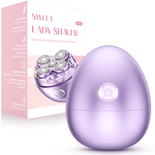Electric Razor for Women Legs, 5D Floating Rotary Shaver Hair Remover, Wet/Dry Face & Body Shaver...