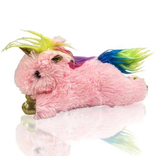 Multipet Unicorn Dog Toy | Small Squeaky Unicorn Dog Toy | Stuffed Toy for Dogs | Plush Squeaker Dogs Toys | Small/Medium Breed | Pink | 6