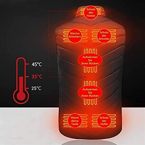 Chaleco térmico MU ajustable y lavable con carga USB para invierno de hombre y mujer 6