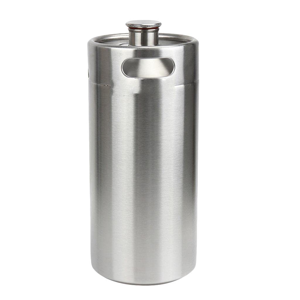 Keg Growler Mini Stainless Steel Beer Growler Wine Bottle Home Brewing 5L