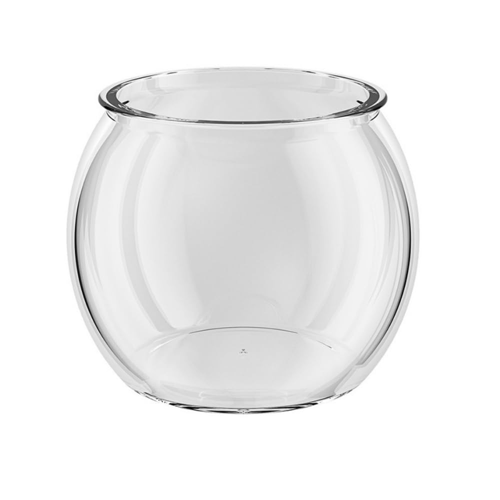 Runde Fischschale, klare Fisch-Aquarien, Heimdekoration, Wassertierbehälter, Hydrokultur-Pflanzenvase für Tisch-Wohnzimmer (M)