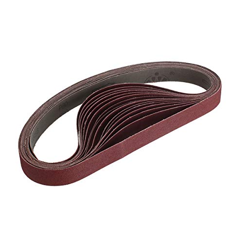 Miady, 15 nastri abrasivi in ossido di alluminio, 25 x 762 mm, per smerigliatura e lucidatura, grana assortita 80/120/150/240/400 (3 per ogni grana)
