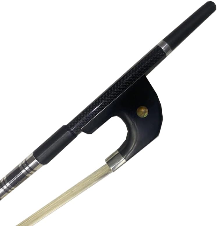Carbon Fiber Upright Bass Bow 4/4 Size German Double Bass Bow white horse hair