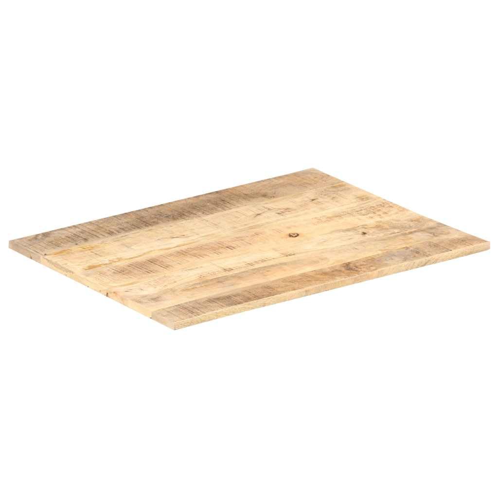 vidaXL Dessus de Table Remplacement Salle à Manger Table à Dîner Maison Restaurant Café Hôtel 15-16 mm 80x60 cm Bois de Manguier Solide