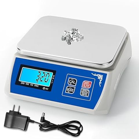MEIYA High Precision Scale 6000g x 0.2g Digital Scale 0.2g Accuracy Electronic Industrial Weighing Scale Lab Scale Portable Analytical Balance Counting Scale Scientific Scale (6000g, 0.2g) Cover