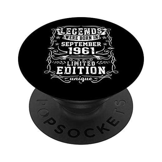 Cumpleaños Septiembre 1961 Edición Limitada Regalo Vintage PopSockets PopGrip Intercambiable