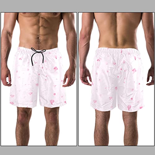 Maillots de bain pour hommes HadHfun short de plage rose à fleurs