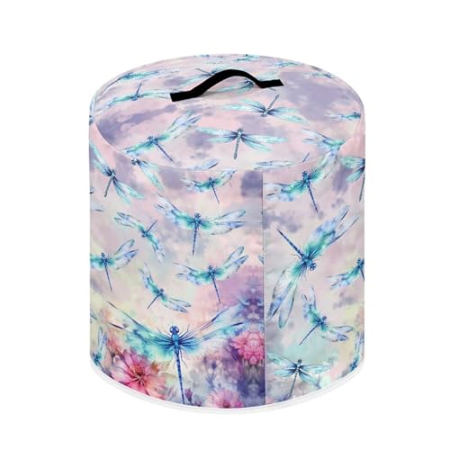 Image of Cozeyat Dragonfly Floral Kitchen Decor Accessories Appliance Dust Cover for Electric Pressure Cooker /Air Fryer /Rice Cooker /Steamer /Toaster,Pressure Cooker Cover 3 qt