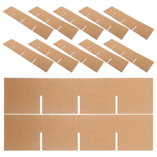 SECFOU Divisores de Cartón para Cajas de Mudanza 20 Unidades, Tamaño 335x335x80 Mm, Compartimentos 82x82x80 Mm, Separadores para Embalaje y Protección de Cristalería y Platos