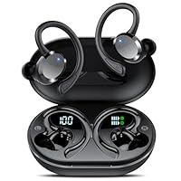 Ecouteurs Bluetooth Sans fil, Écouteurs Bluetooth 5.4 avec 4 ENC Réduction de Bruit Mic Casque, Hi-FI Son Stéréo, 68 Heures Durée, Oreillette Bluetooth Sport IP7 Étanche, Écran LED, Contrôle Tactile