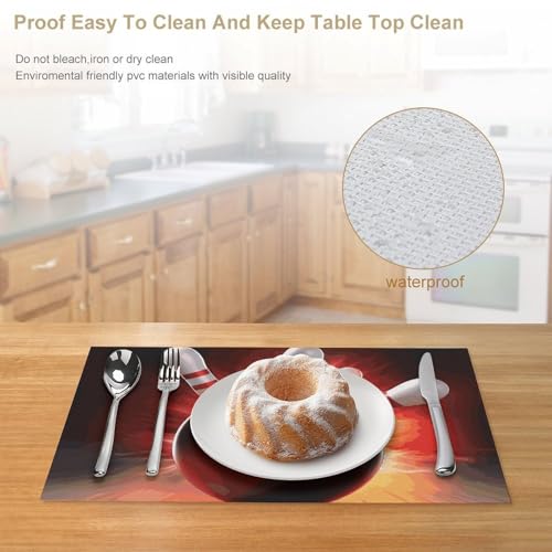 Set de table PVC bowling lavable pour protéger la table des taches de repas - 5