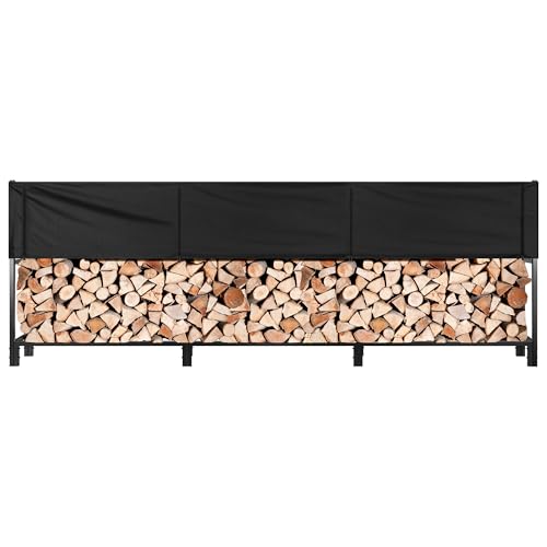 VIVOHOME Upgraded Heavy Duty 12 ft 3/4 Cord Firewood Rack