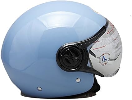 AL Helmets - CASCO DEMI-JET MOD. 104 AZZURRO METALLIZZATO : Amazon.it: Auto  e Moto