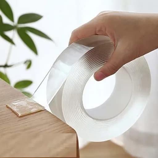 CHEM-AB ENTEREPIRSE Nano Magic Tape Double Tape Multipurpose Removable Traceless Mounting Adhesive Tape (3 mm tape)