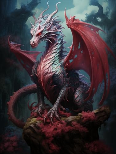 Kit de broderie perles dragon COKYIS pour une deco murale zen
