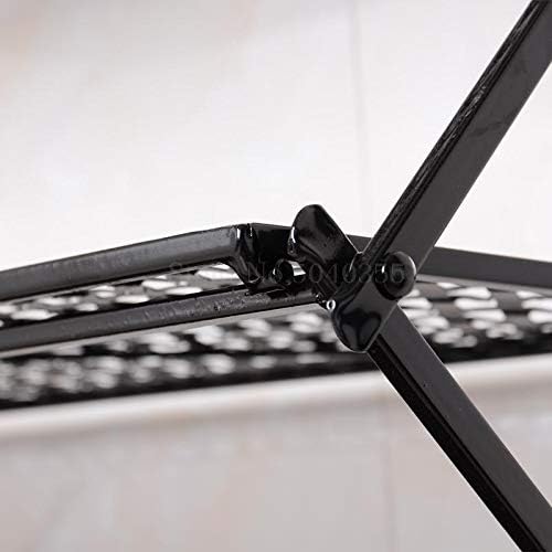 Iron Folding Shoe Rack Home Creative Four Layer Storage Multi-Layer Simple Simple Modern Living Room Door Shelf (Color : Black) (White)