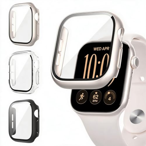 Case with Tempered Glass Screen Protector for Apple Watch Series 12 42mm