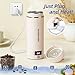 Travel Electric Kettle Portable Mini Kettle,Small Hot Water Boiler with 4 Temperature Settings,304 Stainless Steel,Fast Boiling Water with Auto Shut-Off and Boil Dry Protection,400ml (Beige, 400ML)