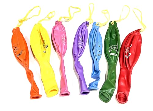 50 Globos Grande Con Goma Elastica y Dibujo Fabricado En ESPAÑA