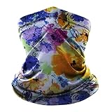 Balaclava touca ninja UV50+ Cor: Branca floreada 2 ...