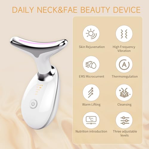 ASEXETIC Neck Face Beauty Device, Skin Care Facial Massager, 3 in 1 Portable Face Massager for Skin Care, Face Sculpting Tool, Vibration, Thermal, Microcurrent - Thumbnail 3