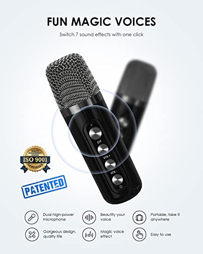 Karaoke Machine For Kids/Adults, Fullife 2023 Upgraded Portable Bluetooth Pa Speaker System With 2 Wireless Microphones, Colorful Led Light That Changes, Sing Karaoke Set For Home Parties, Indoors #TOP2