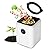 Electric Composter for Kitchen, Smart Compost Bin Odorless with 3L/3 Modes/Self-Cleaning/LED Display/Quiet, Turn Food Waste into Fertilizer for Garden