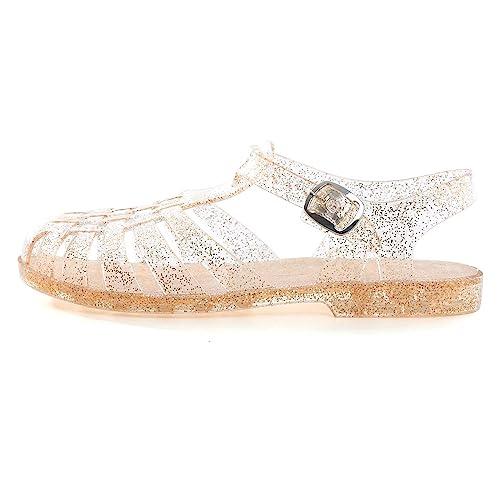 Image of Hee grand Crystal Jelly Heel Sandals for Women Summer Beach Jelly Shoes
