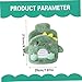 Hot Water Bottles, 400ml Portable Hot Water Bottle with Cover, Cartoon Dinosaur Mini Hot Water Bottle, Cute Hot Water Bottle Stuffed Animal for Pain Relief, Period Cramps