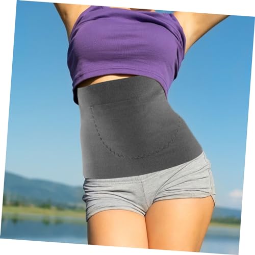 Faja lumbar de lana tejida con soporte y bolsillo miniatura 3