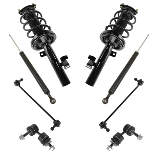 Image of TRQ Front and Rear Suspension Kit Complete Strut & Coil Spring Assembly Shock Absorber Sway Bar Stabilizer Link for 2010-2013 Mazda 3