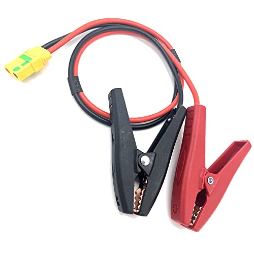 Image of Jump Starter Cable Booster Clamp Cable Replacement Alligator Clamp Booster Battery Clips XT90S Connector with 12 AWG Wire