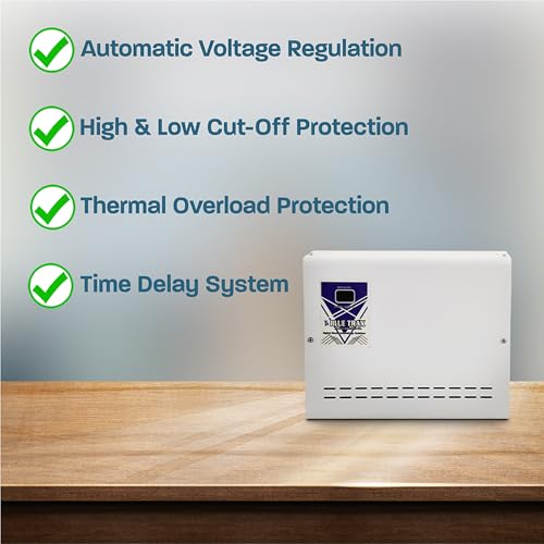 Image of BLUETRAX 4 KVA 3200W Voltage Stabilizer | 70V-300V | Copper Automatic Hanging Digital Multipurpose | For All Inverter & Non-Inverter up to 1.5 Ton AC | ISI Certified | 10 Years Warranty