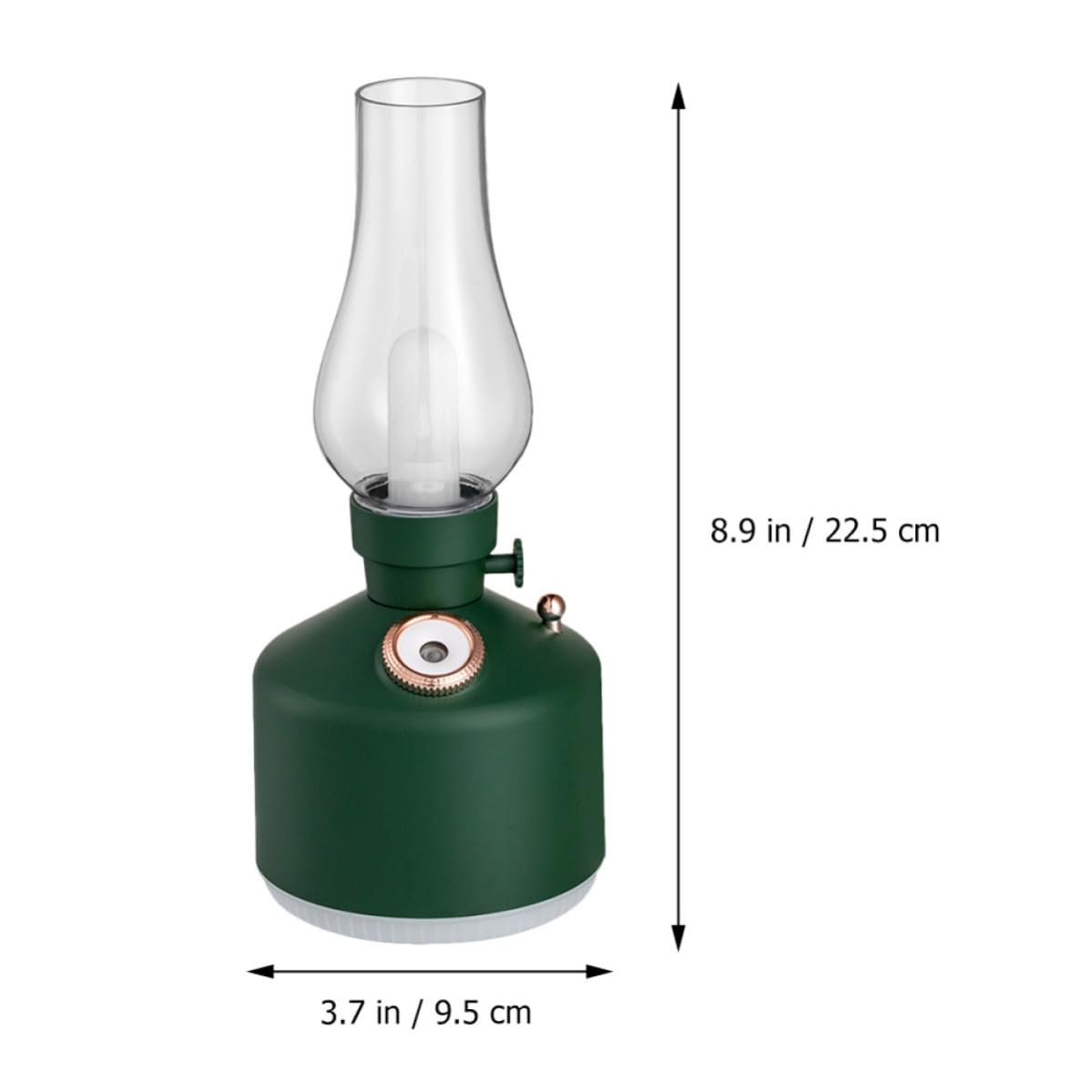 YARNOW Humidificador de Luz Nocturna Multifuncional Verde Capacidad de 280ml y 1200mah para Dormitorio y Oficina Diseño Elegante de Abs