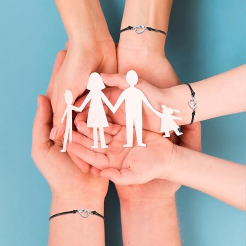 HUASAI 2/3/4/5/6 Pcs Family Bracelets Knot Family Bracelets Set Friendship Gift for Family Best Friends Women Men Stocking Stuffers for Christmas3