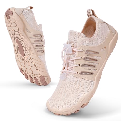Image of Hike Barefoot Water Shoes for Women Men, Quick-Dry Aqua Footwear Breathable Non-Slip Wide Toe Shoe for Beach Swim River Pool Lake Hiking Kayaking Surfing
