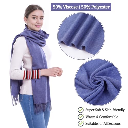Image of Pashmina Scarf and Shawl - Soft Women Pashminas Wrap for Wedding Evening Party dresses